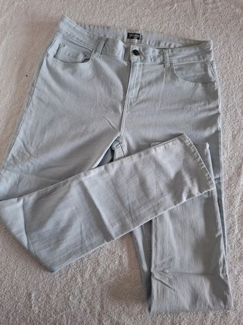 👩 44 jean skinny bleu clair uni - kiabi