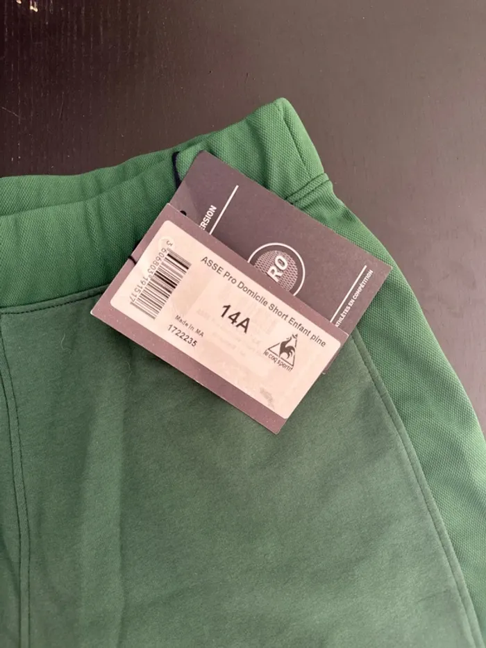 Short AS Saint-Étienne domicile – Le Coq Sportif – Taille 14 ans – Neuf - photo numéro 4