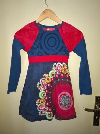 Robe bleue Desigual 7/8 ans