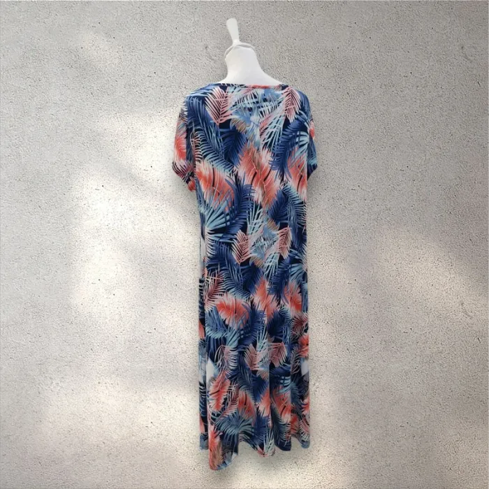 Robe longue fluide imprimée manches courtes 46/48 - photo numéro 4