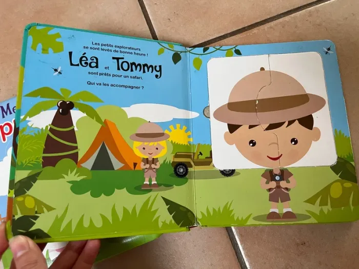Lot de livres puzzles animaux ferme - jungle - photo numéro 3