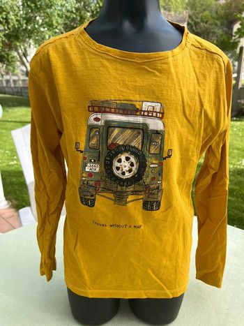 T shirt manche longue mango jaune 7/8 ans
