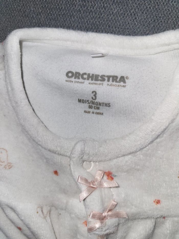 Pyjama blanc fleur rose - photo numéro 2