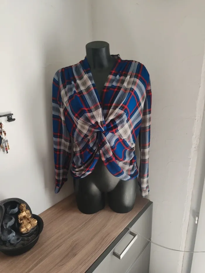 Chemise d'été avec noeud taille 38