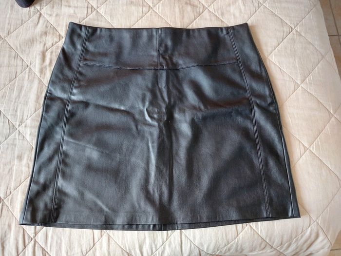 Jupe simili cuir Camaïeu