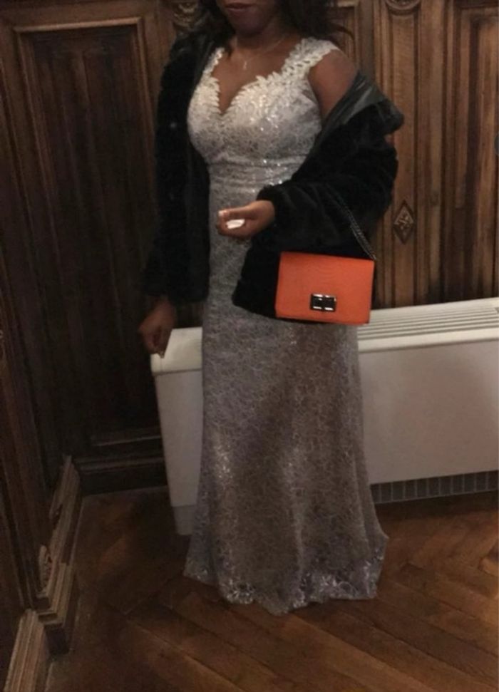 Robe de soirée gris - photo numéro 2