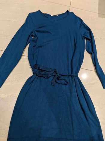 Robe pull camaïeu bleu pailleté 36