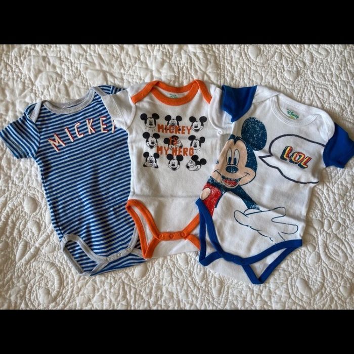 Lot 3 bodys bodies 3 mois Disney Mickey Neuf