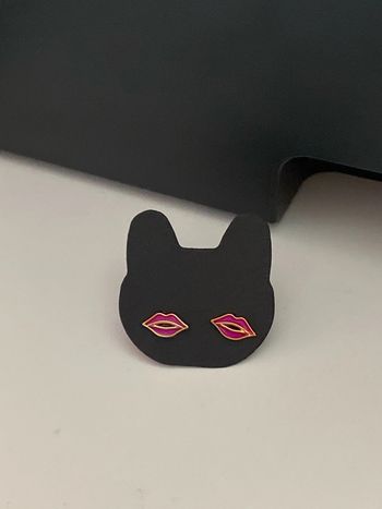 Boucles d’oreille fantaisie cœur chat papillon