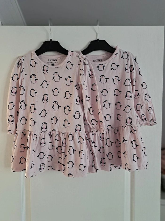 Robes pinguins jumelles 18/24m