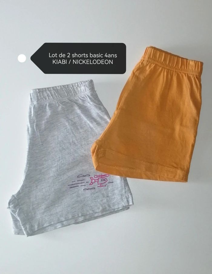 Lot de 2 shorts basic 4ans Nickelodeon et Kiabi