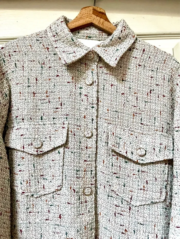 Veste chemise aspect tweed - neuve jamais portée