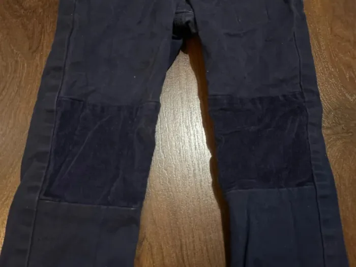 Pantalon garcon en coton et empiècements velours bleu marine sergent major 3 ans - photo numéro 8