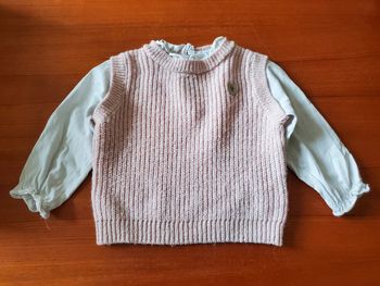 Pull effet gilet chemise 18mois