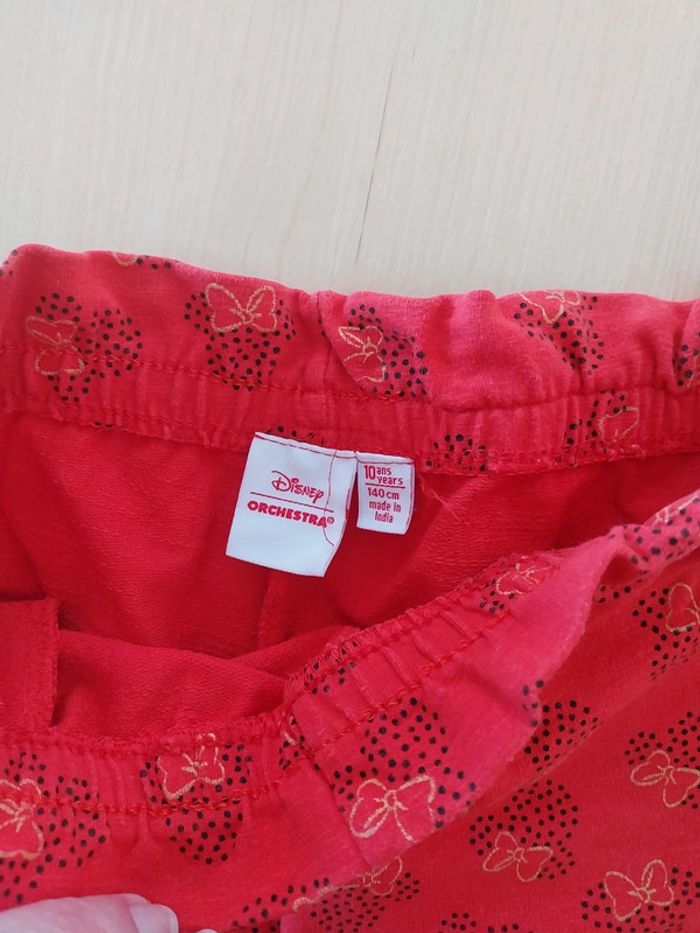 Short souple fille 10 ans rouge Disney Minnie - photo numéro 2