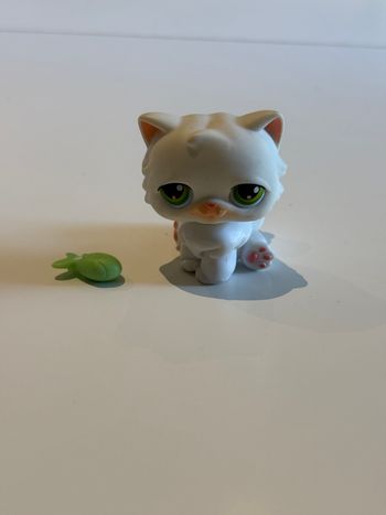Jouet Pet Shop chat blanc et son poisson