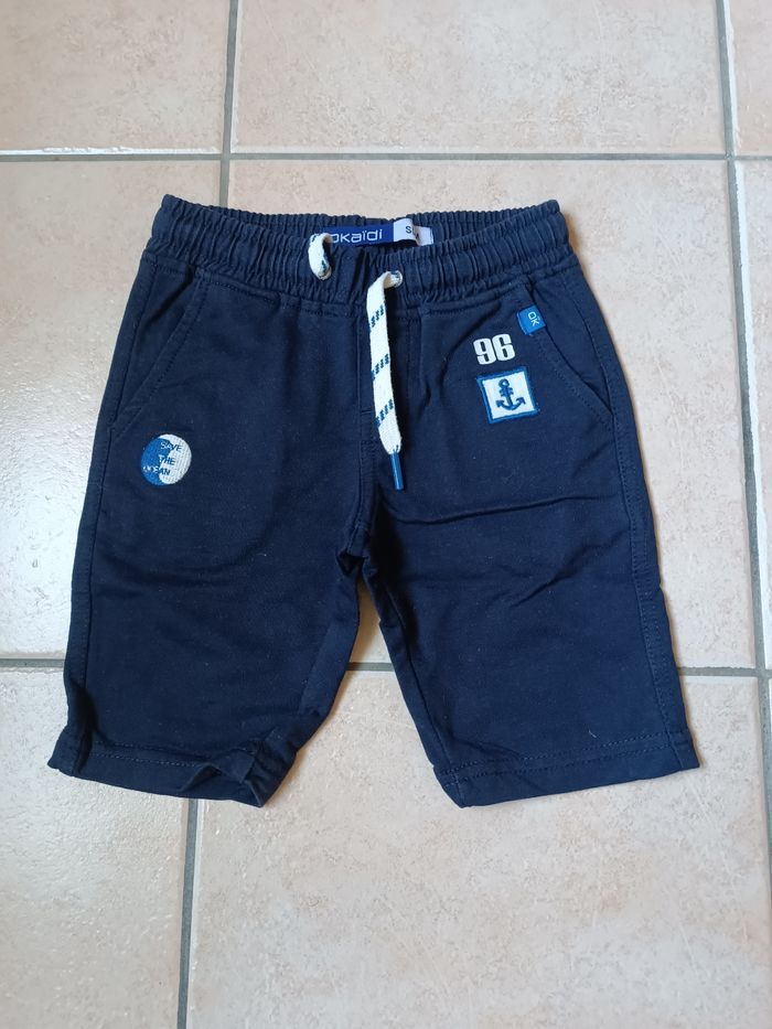 Short molleton bleu marine Okaïdi 4 ans