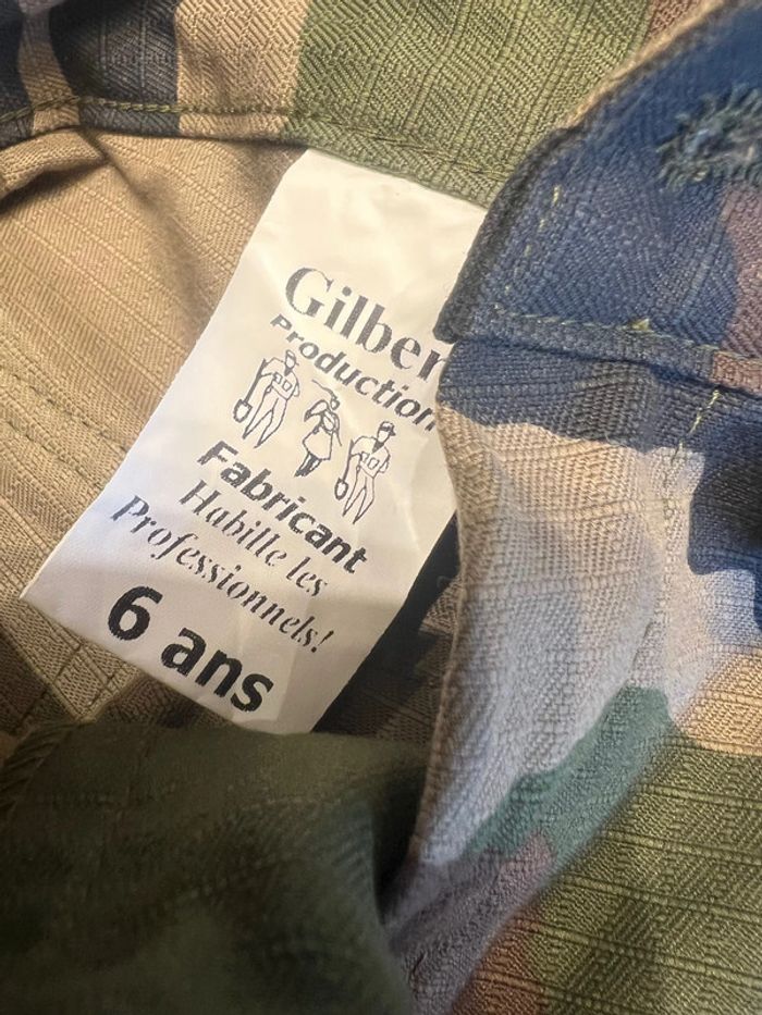 pantalon enfant garcon camo militaire gilbert neuf taille  6 ou 2 ans - photo numéro 3