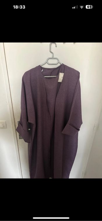 Ensemble abaya sans manche + kimono