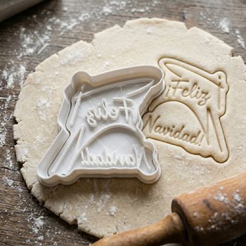 Emporte-pièce Feliz Navidad Bonnet de Père Noël - Découpoir Biscuit Pâte à Sucre