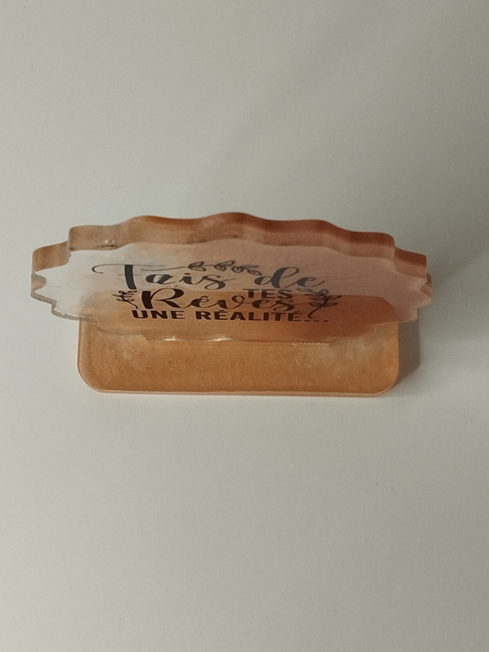 Fait main ornement bureau coiffeuse couvre tasse en résine abr026 - photo numéro 4