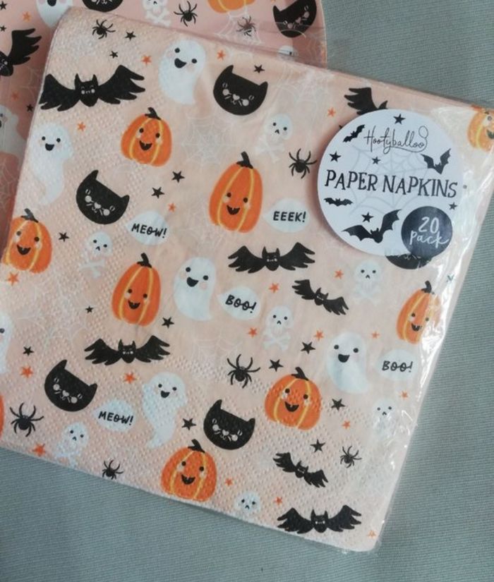 🎃 Lot vaisselle jetable Halloween - Neuf - Verres, assiettes, serviettes en papier - photo numéro 3