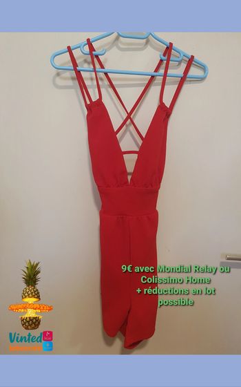 combi short à nouer dans le dos pour événement