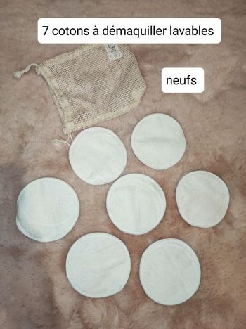 Lot cotons démaquiller lavables