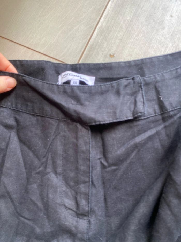 Pantalon en lin noir, taille 44 - photo numéro 3