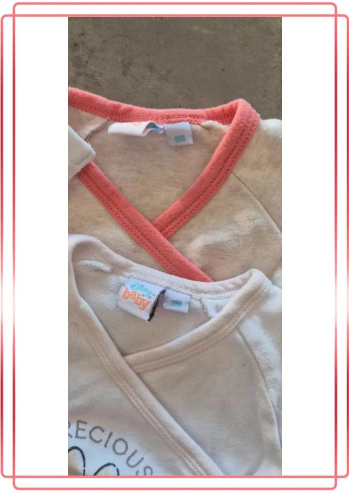 Lot de 2 bodies manches longues fille - photo numéro 3