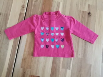 Sous pull manches longues in extenso rose