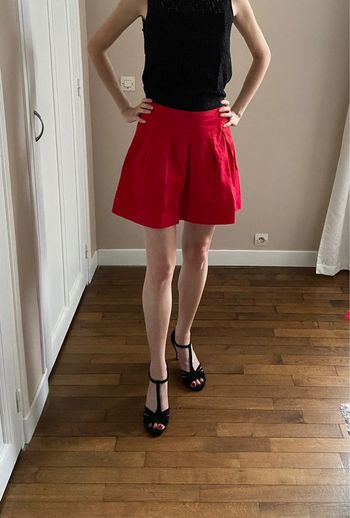 Jupe rouge camaïeu