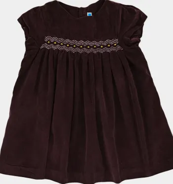 Robe à manches courtes 24 mois en velours Jacadi