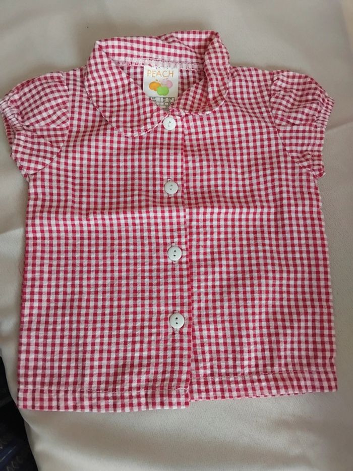 Chemise manche courte fille 6mois - photo numéro 3