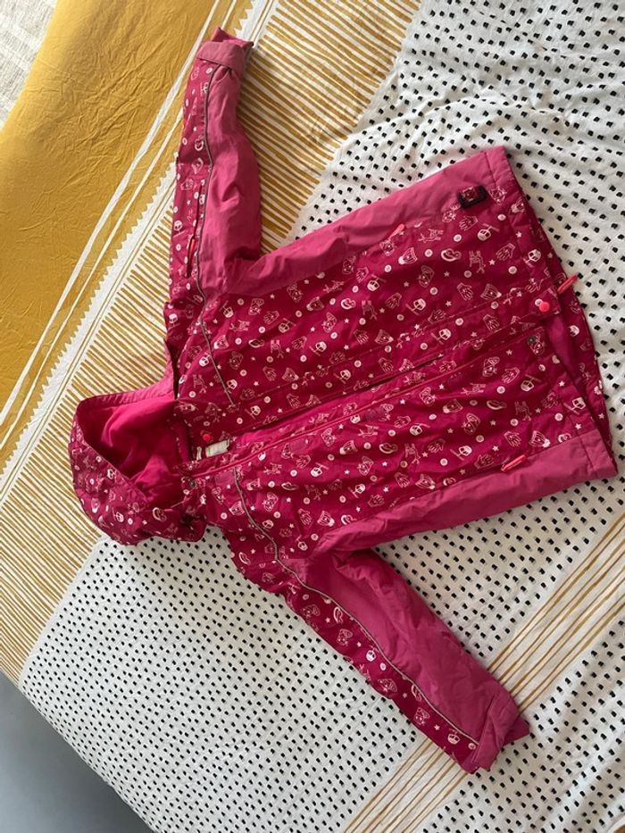 Veste de ski vertbaudet rose 10 ans