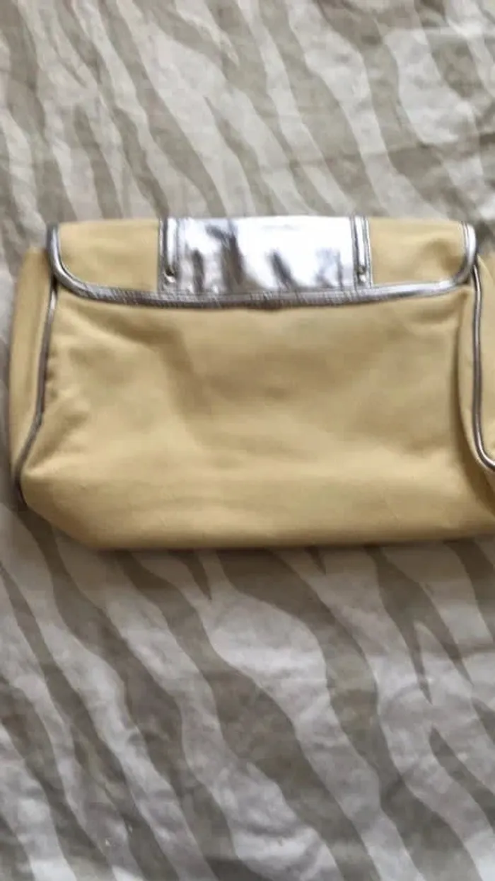 Pochette beige et argentée Neuve - photo numéro 2