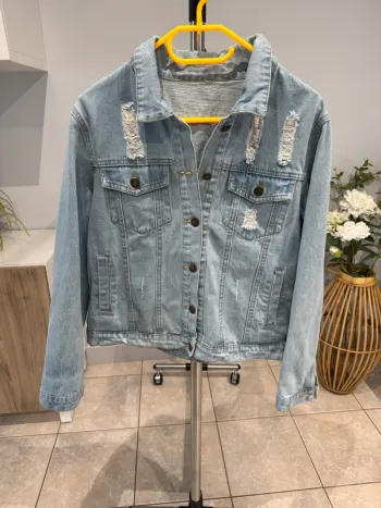 Veste en jean brodée M