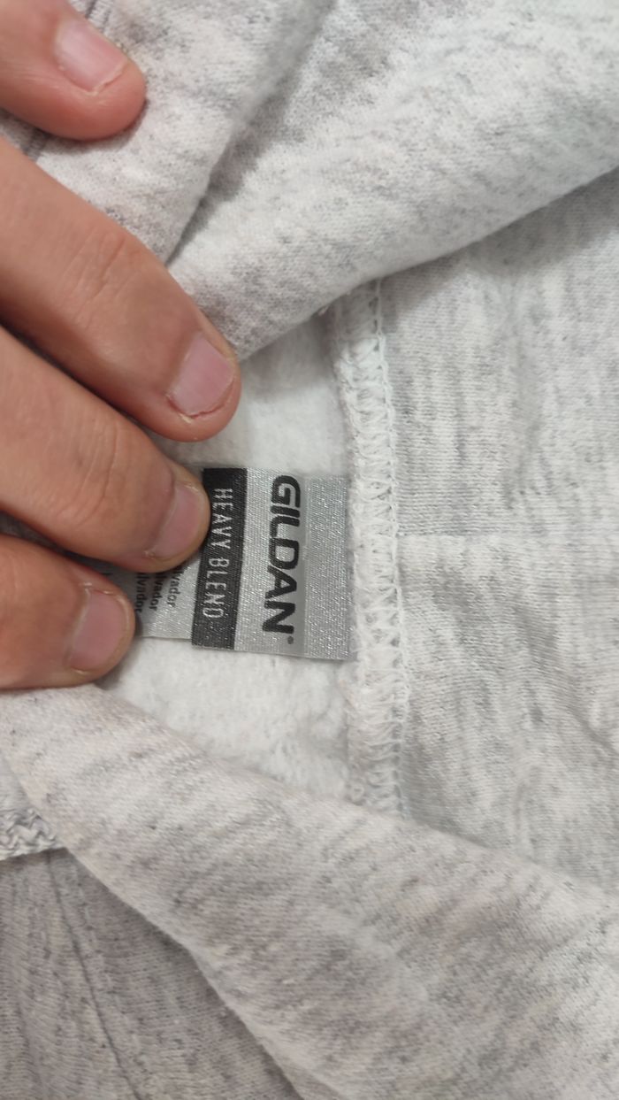 Vêtement Homme Sweatshirts Sweats pull à capuche gris blanc Gildan taille S #Retrostreet - photo numéro 4