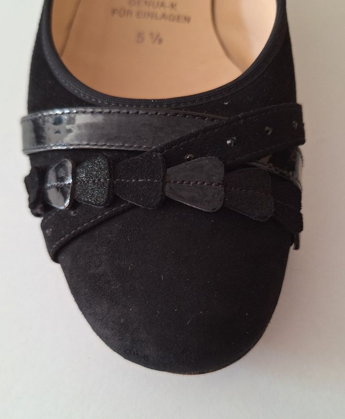 Ballerines à petits talons en cuir véritable - photo numéro 4