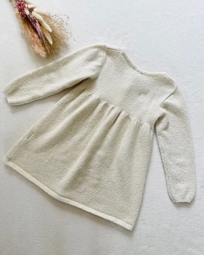 Robe pull pailletée couleur crème 4 ans - Kiabi - photo numéro 4