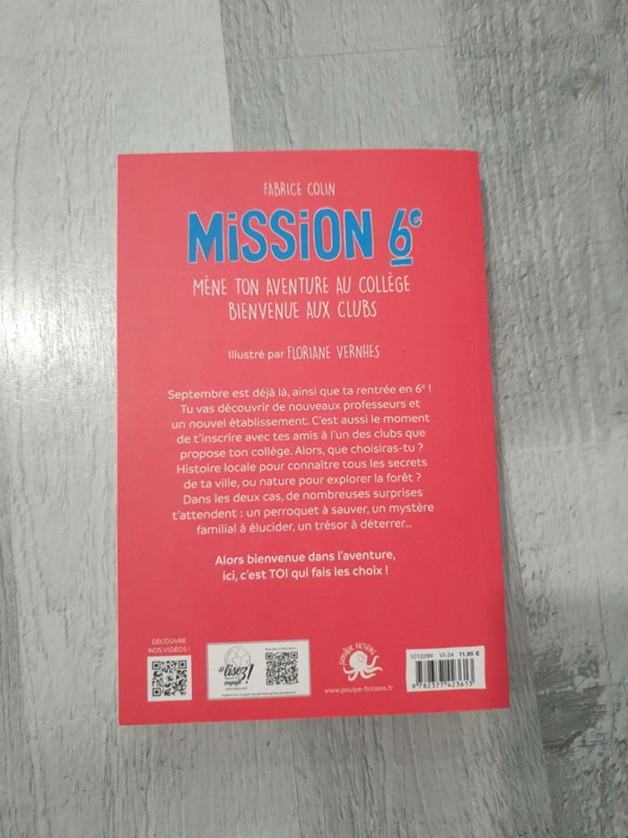 Livre mission 6e mène ton aventure au collège bienvenue au club - photo numéro 2