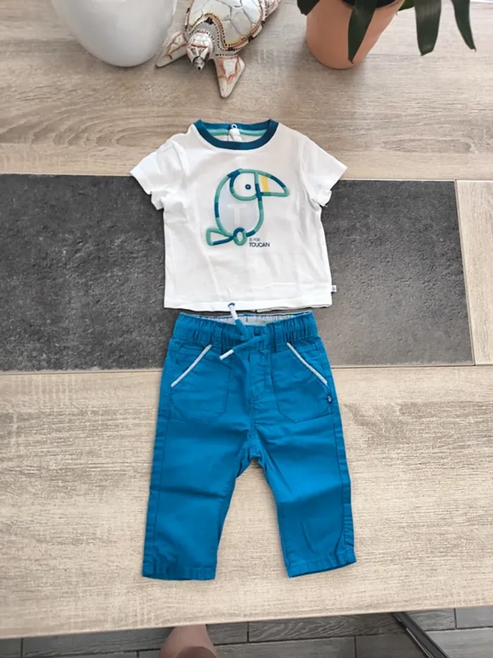 Ensemble 2 pièces garçon 3 mois obaibi - photo numéro 2