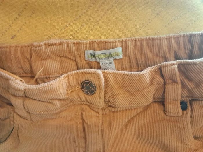 Short en velours 10 ans moutarde - photo numéro 5