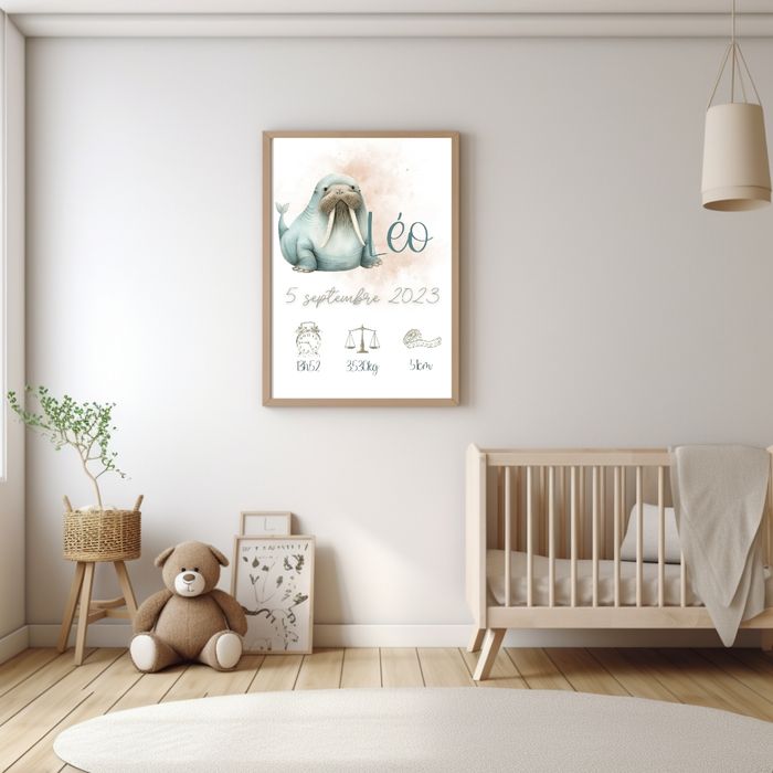 affiche naissance personnalisé