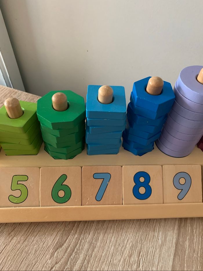 Empileur de formes en bois pour apprendre à compter - photo numéro 3