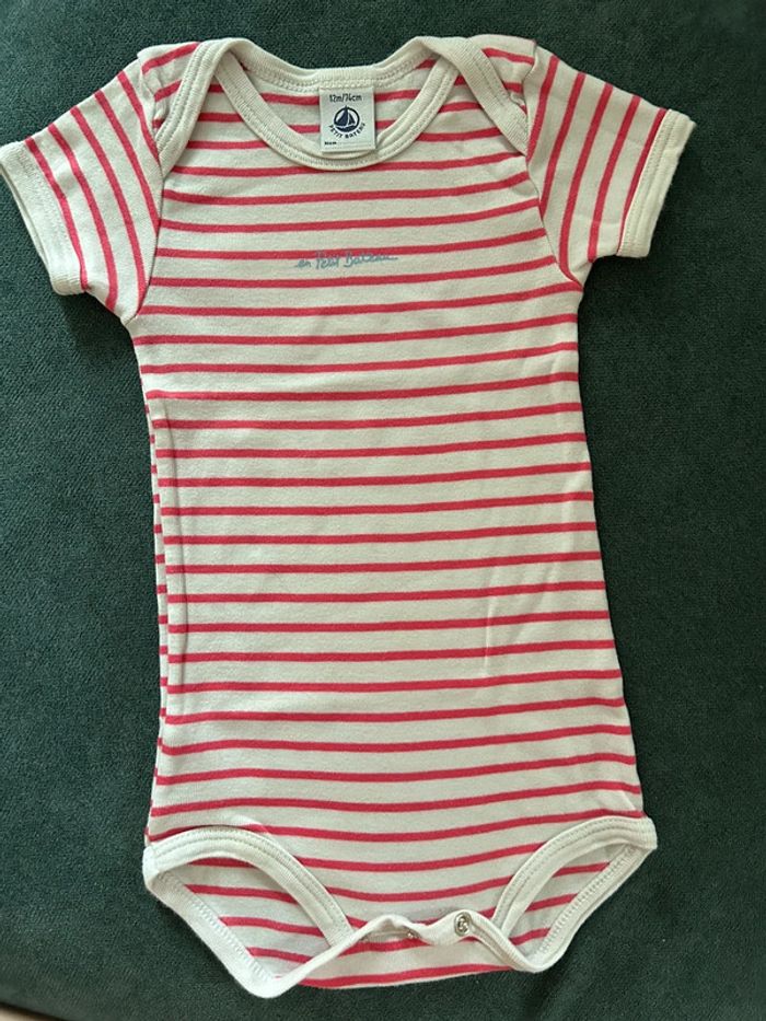 Lot 3 bodies petit bateau 12 mois - photo numéro 2