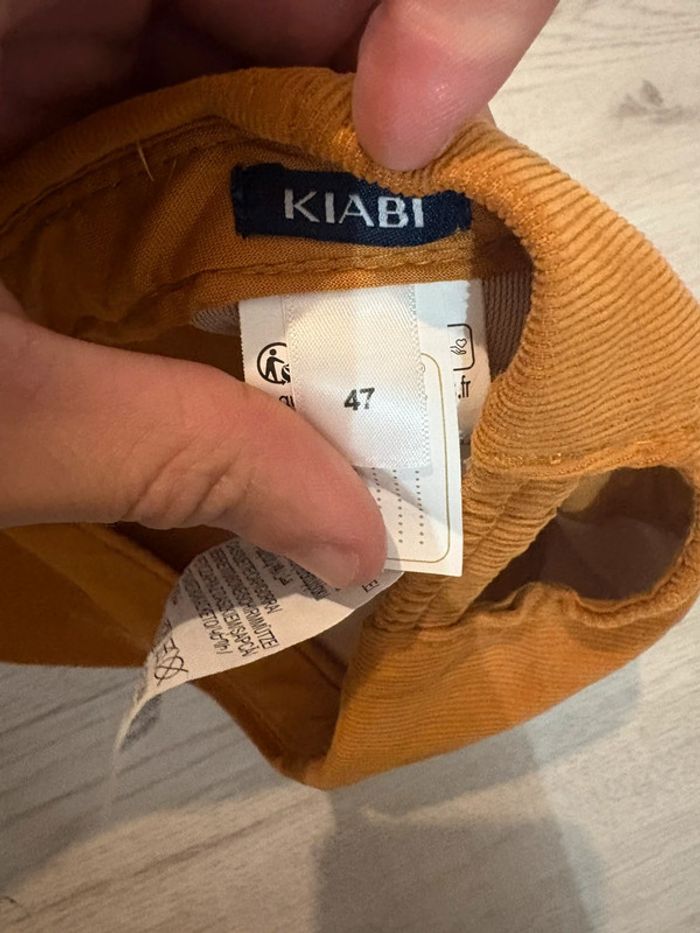 Casquette en velour marron camel - photo numéro 2