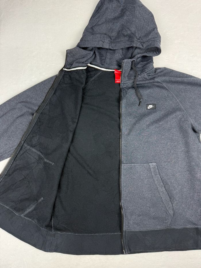 Nike Hoodie Zippé Homme taille L Sweat à Capuche Gris Anthracite Full Zip Sportswear #00225 - photo numéro 4