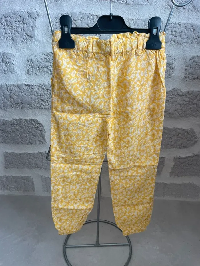 Pantalon fluide jaune fille 4 ans in extenso - photo numéro 4