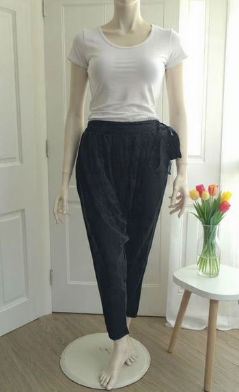 pantalon noir coupe sarouel marque Anaïs Su Paris taille élastique 40